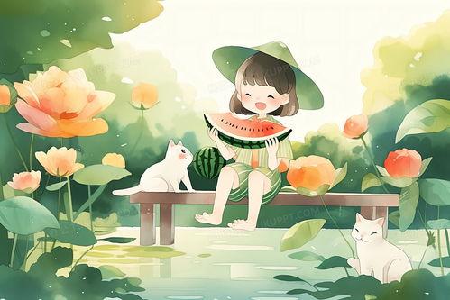 插画吃瓜动画视频,动画视频带你领略吃瓜艺术的魅力